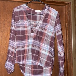 XS flannel top from SO.